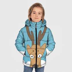 Куртка зимняя для мальчика Олень Джерри, цвет: 3D-светло-серый — фото 2