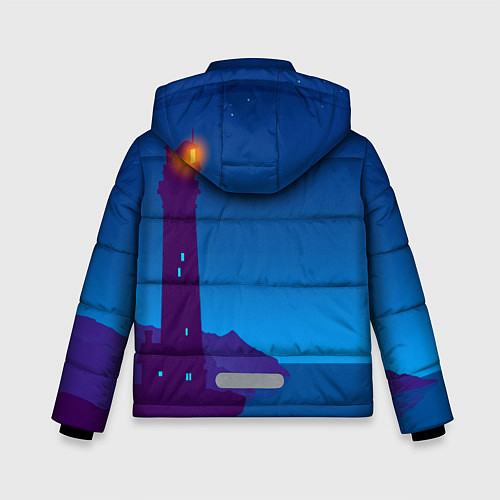 Зимняя куртка для мальчика Маяк в ночи / 3D-Черный – фото 2