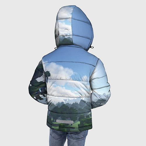 Зимняя куртка для мальчика Minecraft мир / 3D-Красный – фото 4