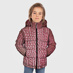 Куртка зимняя для мальчика Кожа крокодила - мода - текстура, цвет: 3D-светло-серый — фото 2