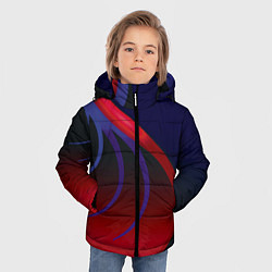 Куртка зимняя для мальчика Красные и синие щупальца, цвет: 3D-черный — фото 2