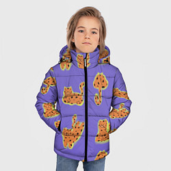 Куртка зимняя для мальчика Принт с леопардами, цвет: 3D-черный — фото 2
