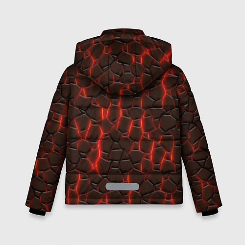 Зимняя куртка для мальчика Лава и камни / 3D-Черный – фото 2