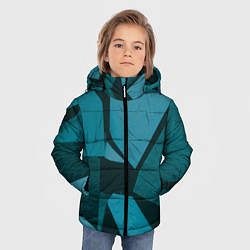 Куртка зимняя для мальчика Синие камни, цвет: 3D-черный — фото 2