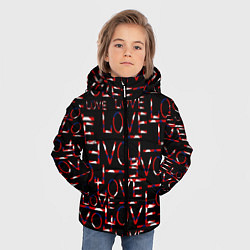 Куртка зимняя для мальчика Love паттерн, цвет: 3D-черный — фото 2