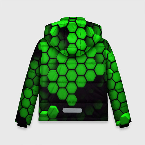Зимняя куртка для мальчика Майнкрафт текстура / 3D-Черный – фото 2