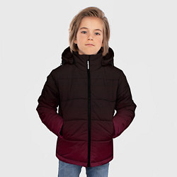 Куртка зимняя для мальчика Темно-малиновый градиент, цвет: 3D-красный — фото 2