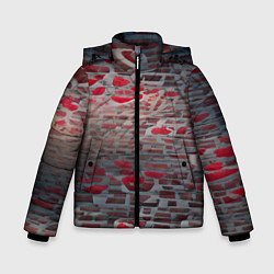 Куртка зимняя для мальчика Любовная абстракция, цвет: 3D-черный