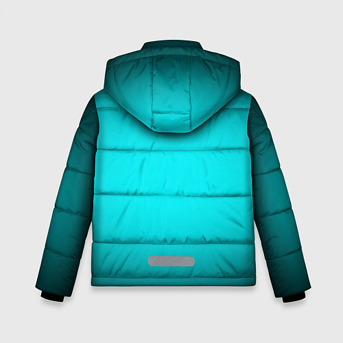 Зимняя куртка для мальчика Неоновый синий градиент / 3D-Черный – фото 2