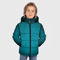 Куртка зимняя для мальчика Темно-бирюзовый градиент, цвет: 3D-черный — фото 2