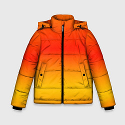 Куртка зимняя для мальчика Переливы оранжевого, цвет: 3D-светло-серый