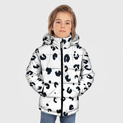 Куртка зимняя для мальчика Снежный барсик, цвет: 3D-черный — фото 2