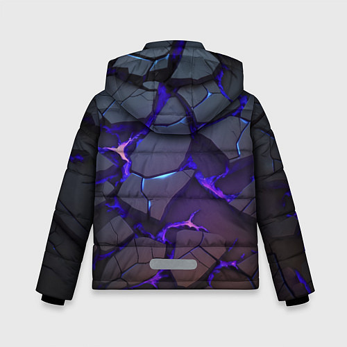 Зимняя куртка для мальчика Светящаяся неоновая лава / 3D-Черный – фото 2