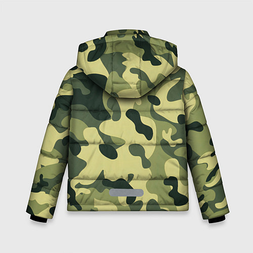Зимняя куртка для мальчика Лесной камуфляж / 3D-Черный – фото 2
