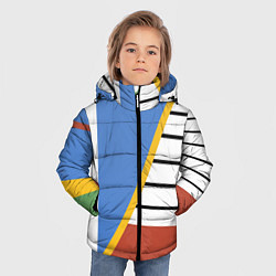 Куртка зимняя для мальчика Винтаж - 70-е - спортивный стиль, цвет: 3D-черный — фото 2