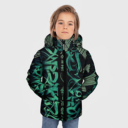 Куртка зимняя для мальчика Каллиграфический, цвет: 3D-черный — фото 2
