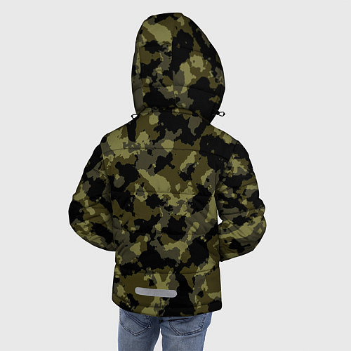 Зимняя куртка для мальчика Тропический камуфляж / 3D-Красный – фото 4