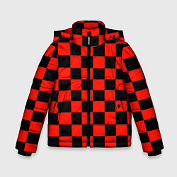 Куртка зимняя для мальчика Красный квадрат, цвет: 3D-красный