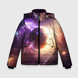 Куртка зимняя для мальчика Планета Алари, цвет: 3D-светло-серый