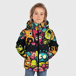 Куртка зимняя для мальчика Монстры перевертыши, цвет: 3D-светло-серый — фото 2
