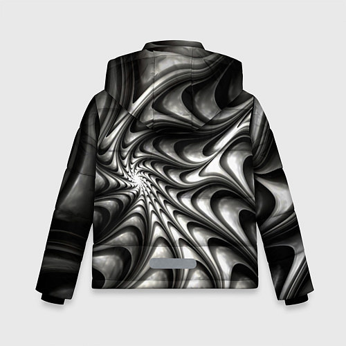 Зимняя куртка для мальчика Abstract fractal grey / 3D-Черный – фото 2