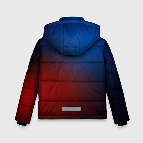 Зимняя куртка для мальчика Красно синий градиент / 3D-Черный – фото 2