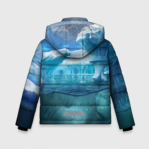 Зимняя куртка для мальчика Subnautica - КРАБ на леднике / 3D-Черный – фото 2