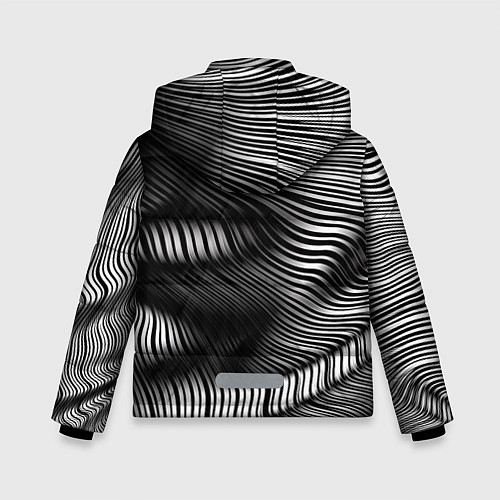 Зимняя куртка для мальчика Оптические волны / 3D-Черный – фото 2