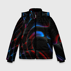 Куртка зимняя для мальчика Neon colors drops of liquid, цвет: 3D-светло-серый