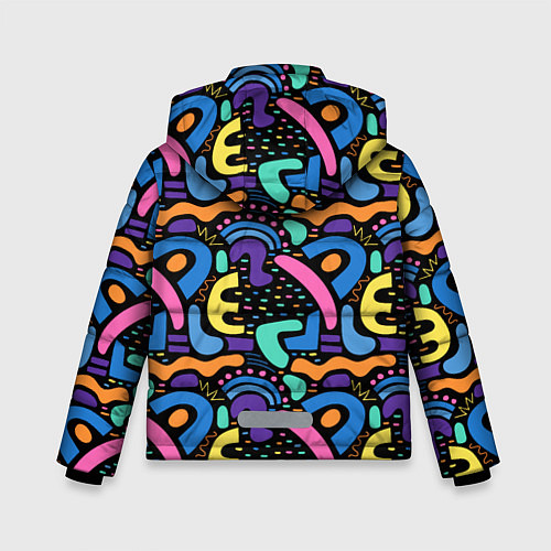 Зимняя куртка для мальчика Multicolored texture pattern / 3D-Светло-серый – фото 2