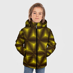Куртка зимняя для мальчика Желтые треугольники, цвет: 3D-светло-серый — фото 2