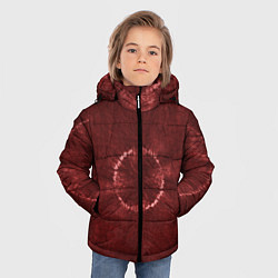 Куртка зимняя для мальчика Красный круг тай-дай, цвет: 3D-красный — фото 2