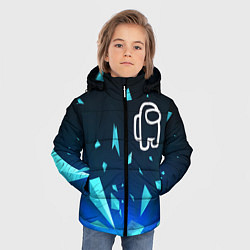 Куртка зимняя для мальчика Among Us взрыв частиц, цвет: 3D-черный — фото 2