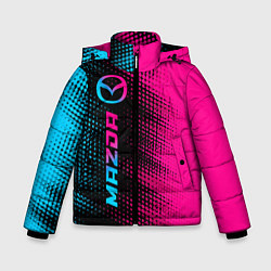 Куртка зимняя для мальчика Mazda - neon gradient: по-вертикали, цвет: 3D-черный