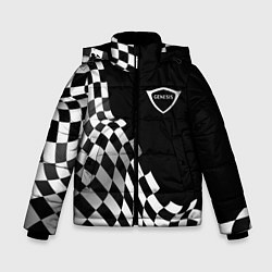 Куртка зимняя для мальчика Genesis racing flag, цвет: 3D-черный