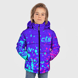 Куртка зимняя для мальчика Counter Strike 2 - Неоновые Брызги, цвет: 3D-красный — фото 2