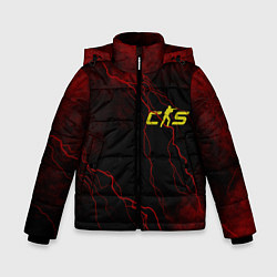 Куртка зимняя для мальчика Контр Страйк 2 - Молния, цвет: 3D-красный