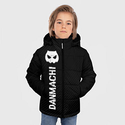 Куртка зимняя для мальчика DanMachi glitch на темном фоне: по-вертикали, цвет: 3D-черный — фото 2