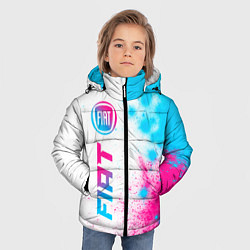 Куртка зимняя для мальчика Fiat neon gradient style: по-вертикали, цвет: 3D-черный — фото 2