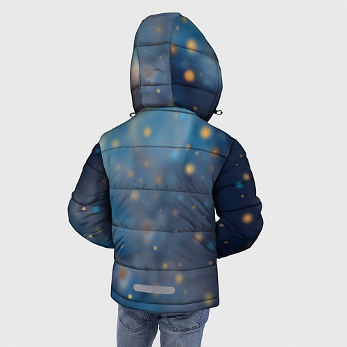 Зимняя куртка для мальчика Волк на синем фоне / 3D-Красный – фото 4