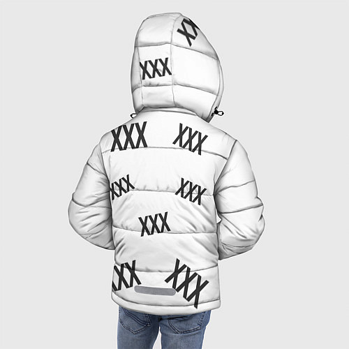 Зимняя куртка для мальчика Разброс Иксов / 3D-Красный – фото 4