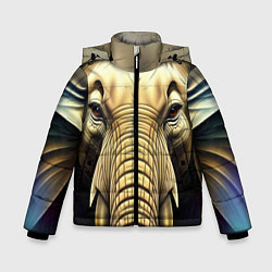 Куртка зимняя для мальчика Мой слон, цвет: 3D-черный