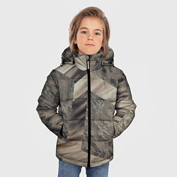 Куртка зимняя для мальчика Дымчатое множество блоков, цвет: 3D-черный — фото 2