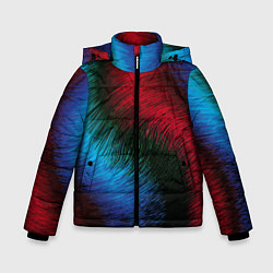 Куртка зимняя для мальчика Буря красок, цвет: 3D-красный