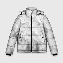 Куртка зимняя для мальчика Пористые облака, цвет: 3D-черный