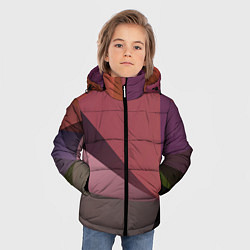 Куртка зимняя для мальчика Разные треугольники и геометрия, цвет: 3D-светло-серый — фото 2