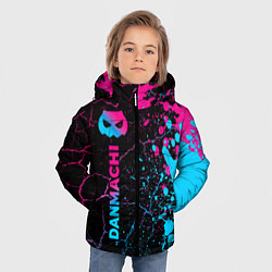 Куртка зимняя для мальчика DanMachi - neon gradient: по-вертикали, цвет: 3D-черный — фото 2