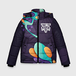 Куртка зимняя для мальчика GTA graffity splash, цвет: 3D-черный