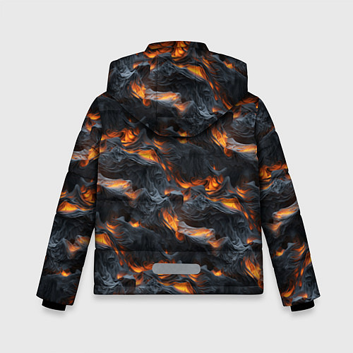 Зимняя куртка для мальчика Огненные волны - pattern / 3D-Черный – фото 2