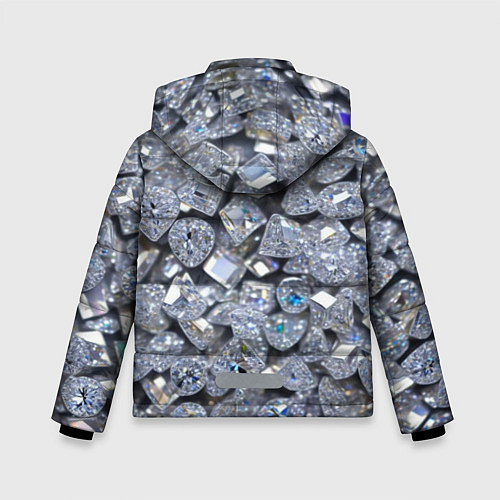 Зимняя куртка для мальчика Россыпь бриллиантов / 3D-Черный – фото 2